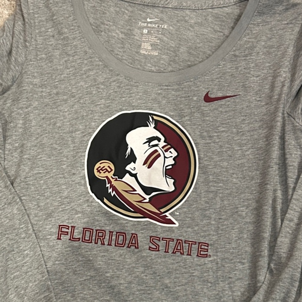 Nike Gray Florida State Long Sleeve Tee